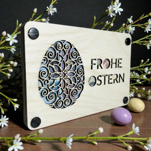 Geld Geschenke zu Ostern: Stilvolle Geld Geschenkkarte - Holzkarte - personalisiert – Die perfekte Geschenkidee für deine Liebsten!
